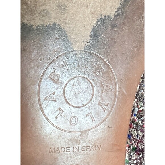 Bimba y Lola Glitter Sling Back Flats Pointed Toe Made In Spain EU 38 US 7.5 - Picture 7 of 10